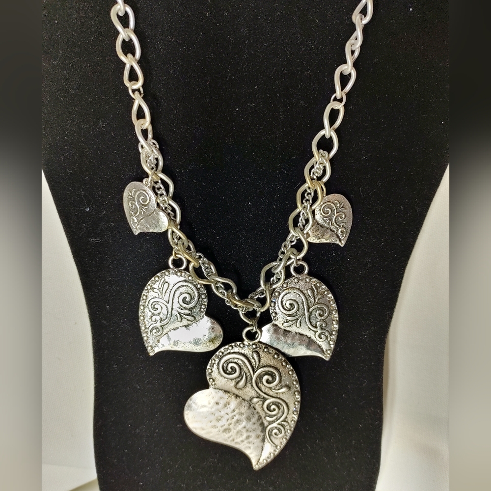 Hearts Statement Necklace